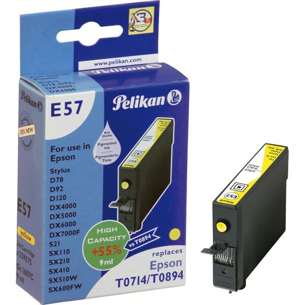 Tusz Pelikan Patrone Epson Pelikan E57 T071/T089 440 comp. gelb - 359575