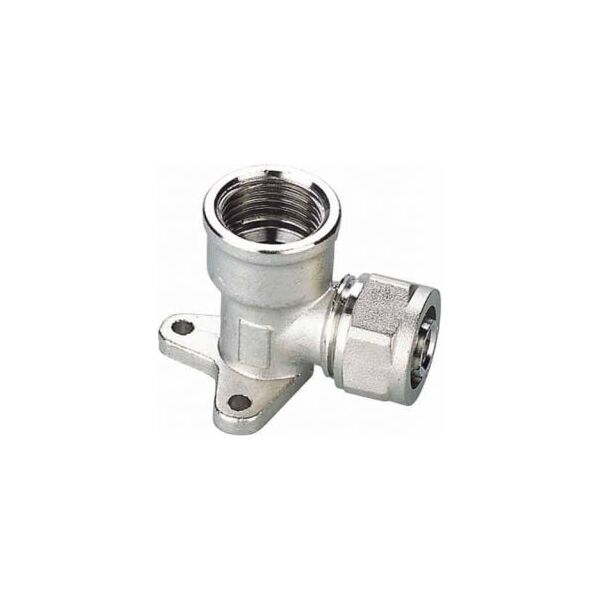 Kolano PEX-AL-PEX chrom z łapkami 20mm 1/2"