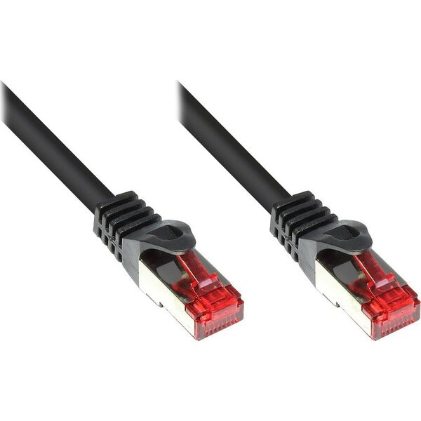 Good Connections RNS Patch Cable with Rastnasenschutz, Cat. 6, S/FTP, PiMF, PVC, 250MHz, black, 0,5m, Good Connections (8060- 005S)