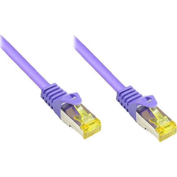 Good Connections RJ45 Patch Cable withCat.7 RohCable and latch protection (RNS), S/FTP, PiMF, halogen free, 600MHz, OFC, violet,3m, Good Connections (8070R- 030V)