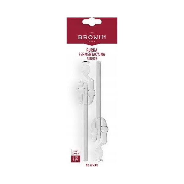 Browin Rurka fermentacyjna winiarska szklana 2 szt 8,5 mm