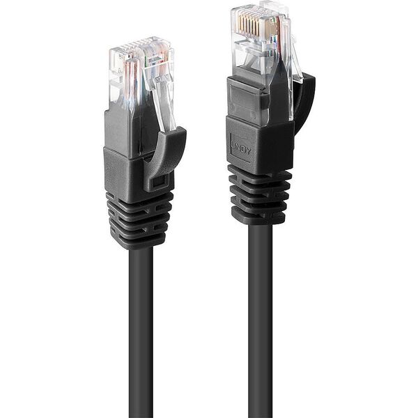 Lindy Lindy 48085 Kabel sieciowy (skrętka) CAT6 U/UTP, czarny - 30m