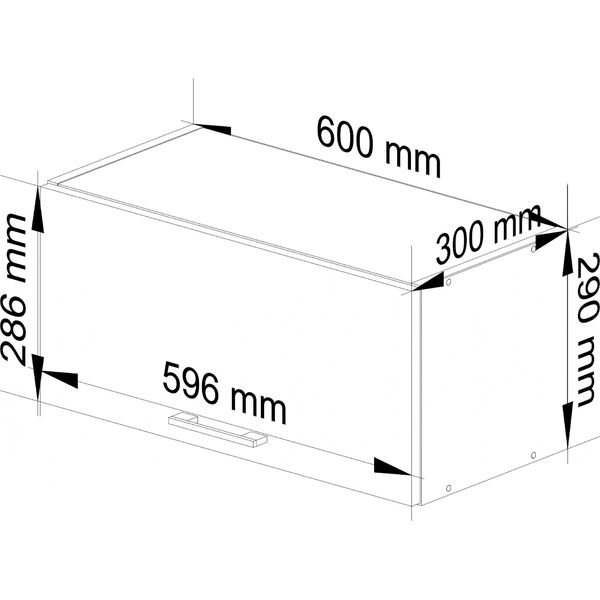 Fabryka Mebli Akord WISZĄCA SZAFKA KUCHENNA OKAPOWA OLIWIA 60 cm BIAŁA BIAŁY POŁYSK