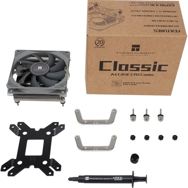 Chłodzenie CPU Thermalright Thermalright AXP90-X36 system chłodzenia komputerów Procesor Chłodnica powietrza 9,2 cm Srebrny