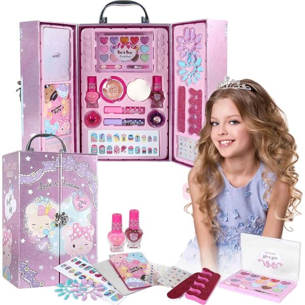 ProNice DUŻY KUFEREK WALIZKA KOSMETYKÓW PAZNOKCI MAKIJAŻ MAKEUP ZESTAW PIĘKNOŚCI