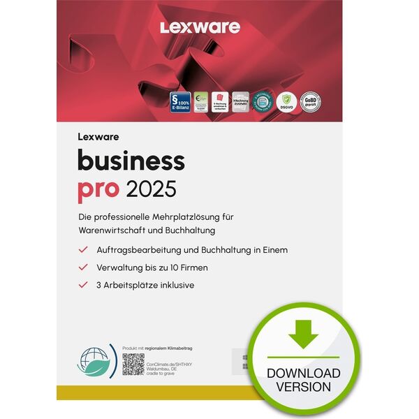 Program Lexware Lexware business pro 2025 "unbegrenzte Laufzeit" Download Księgowość