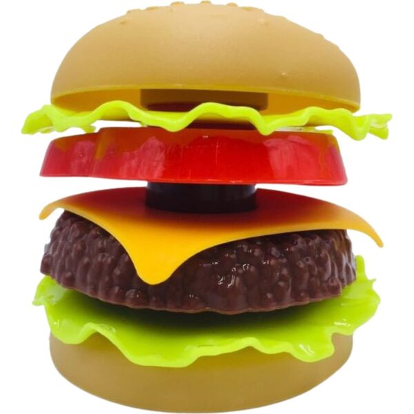 Duży Zestaw Imitacje Jedzenia Frytki Burger Gofry Napój Sztućce 32 Elementy