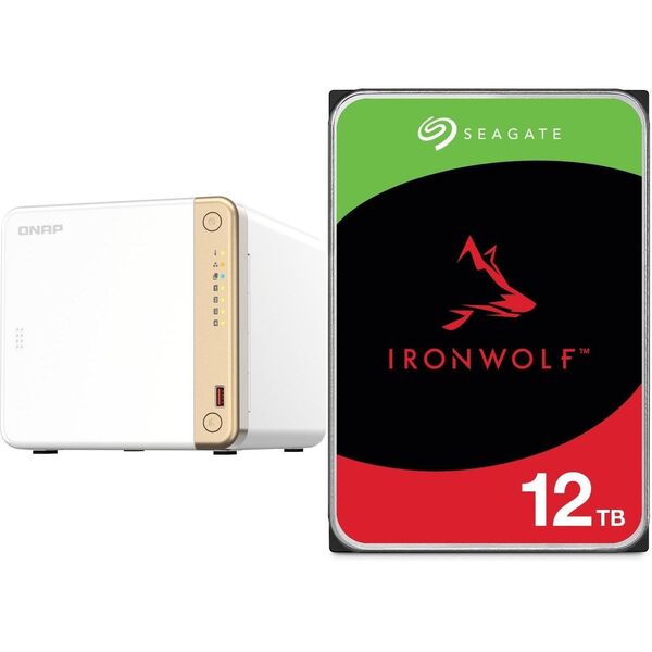 Serwer plików Qnap Qnap TS-462-4G + Seagate IronWolf 12TB (ST12000VN0008)