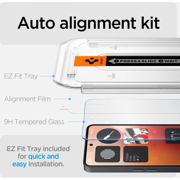 Spigen GLAS.TR EZ FIT - Szkło hartowane do Nothing Phone 3a / 3a Pro
