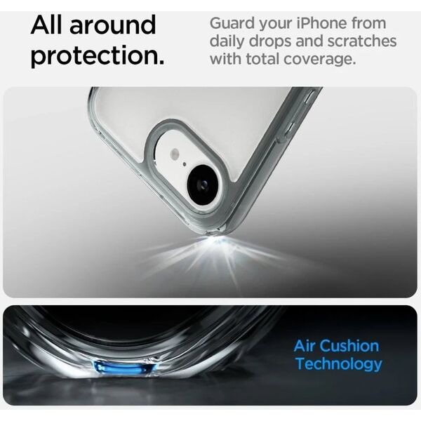 Etui Spigen Ultra Hybrid do iPhone 16E Space Crystal TPU+PC Przezroczyste