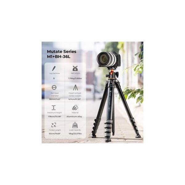 Statyw K&F Concept M1 z głowicą kulową BH-36L