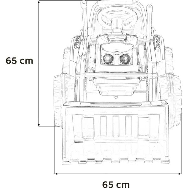 Koparka Traktor na akumulator dla dzieci Żółty + Ruchome Ramię Łyżka + Pilot + Wolny Start + Radio FM + LED