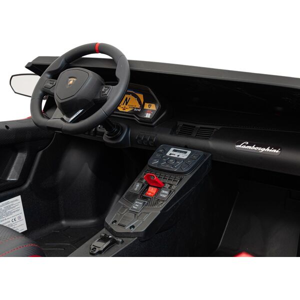 Auto Lamborghini Aventador SV na akumulator dla 2 dzieci Szary + Pilot 2,4 GHz + Pianka EVA + Audio LED