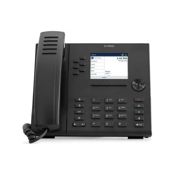 Mitel 6915 telefon VoIP Czarny LCD Wi-Fi