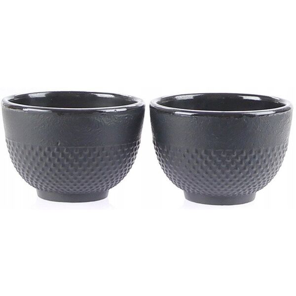 Czarki do herbaty MPLCo żeliwne czarne 150 ml 2 szt.