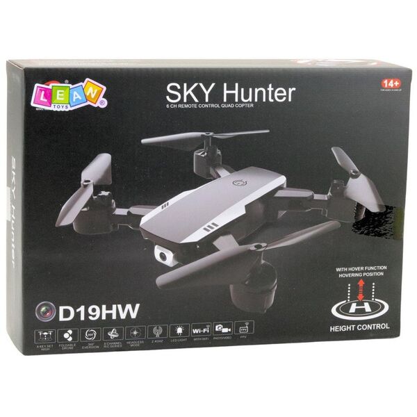 Dron Sky Hunter D19HW Kamera FVP Wi-Fi Pilot Z Uchwytem Na Telefon Etui