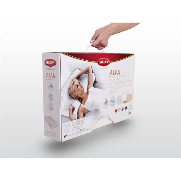 Matex Poduszka profilowana – ortopedyczna ALFA 50x33x7,5/10 Ecru - TIPPS