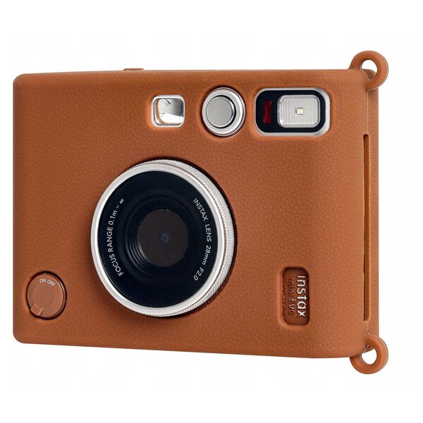 Futerał Etui Pokrowiec Case Silikon Fuji Fujifilm Instax Mini Evo / Brązowy