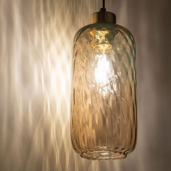 TK Lighting Pescara 4575 lampa wisząca zwis 1x15W E27 bursztynowa/czarna