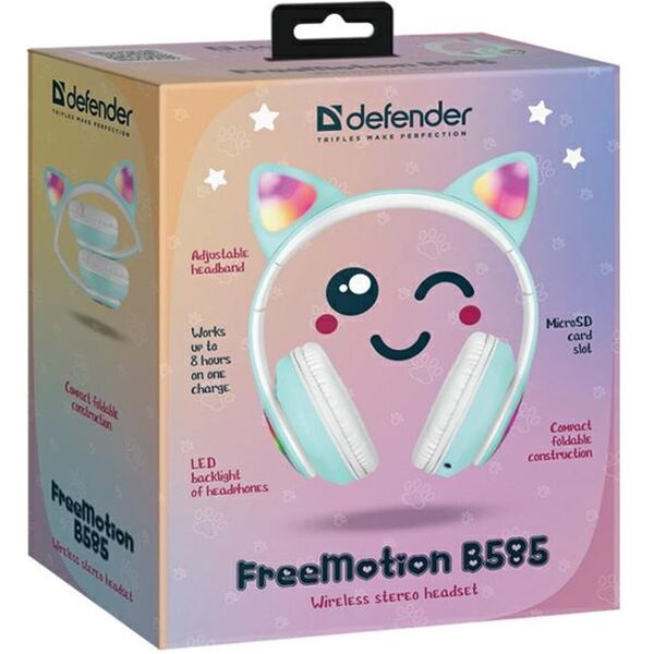 Defender Bluetooth Headphones FreemotionB585 Led celadon/celadon (63588)