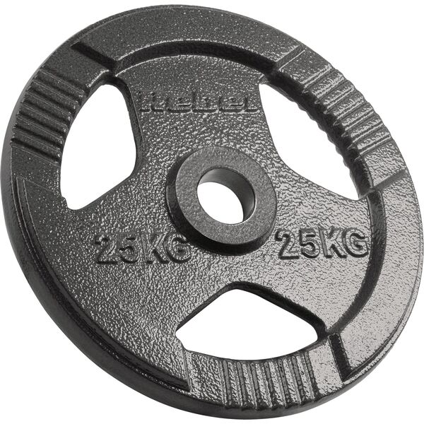Obciążenie żeliwne olimpijskie 25kg, otwór 51mm, talerz z uchwytami, REBEL ACTIVE