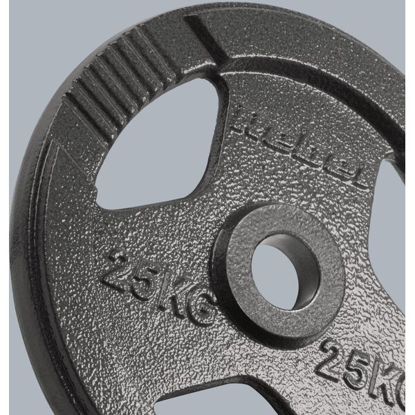 Obciążenie żeliwne olimpijskie 25kg, otwór 51mm, talerz z uchwytami, REBEL ACTIVE