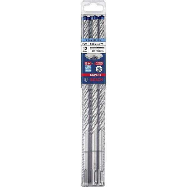 Wiertło Bosch Bosch hammer drill bit SDS plus-7X 12x200x265mm 10pcs - 2608900175 EXPERT RANGE