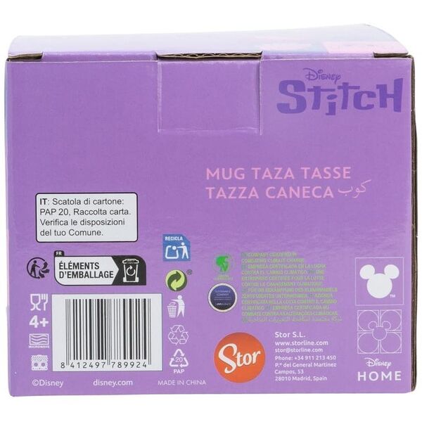 Disney Stitch - Kubek ceramiczny 3D w pudełku prezentowym z kolekcji Angel 375 ml