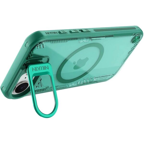 Etui Nillkin Iceblade Prop Magnetic z podstawką na iPhone 16e - zielone