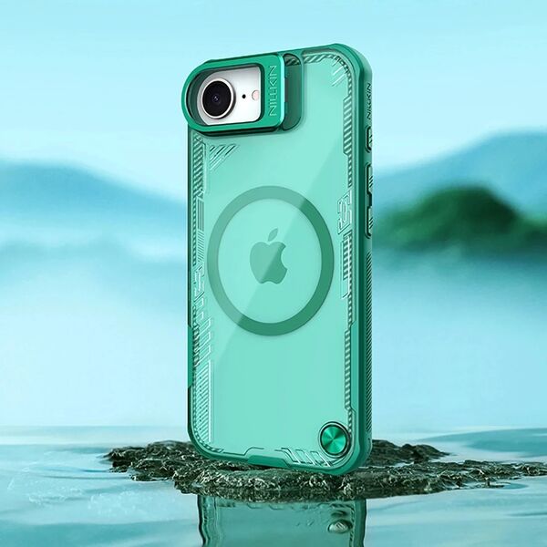Etui Nillkin Iceblade Prop Magnetic z podstawką na iPhone 16e - zielone