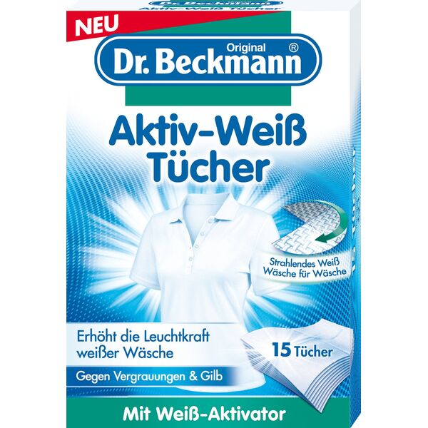 Dr. Beckmann Dr.Beckmann aktyvūs balinimo skudurėliai 15 vnt 64 g