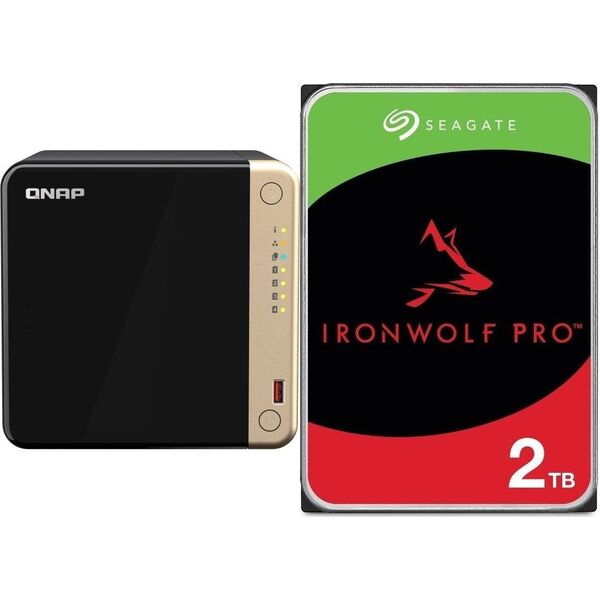 Serwer plików Qnap Qnap TS-464-8G + Seagate IronWolf 2TB (ST2000VN003)