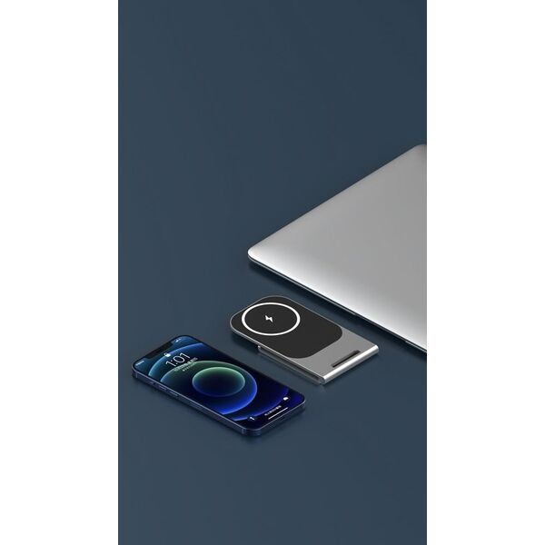 Veger VEGER podstawka biurkowa z ładowarką indukcyjną kompatybilna z MagSafe 2A 15W Y56 czarna