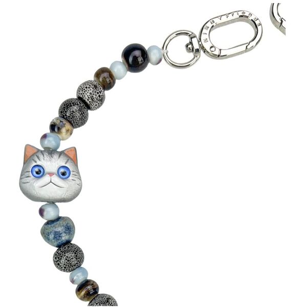 Bag charm handstrap Nimmy New Big Eye Cute Pets 2.0 gray