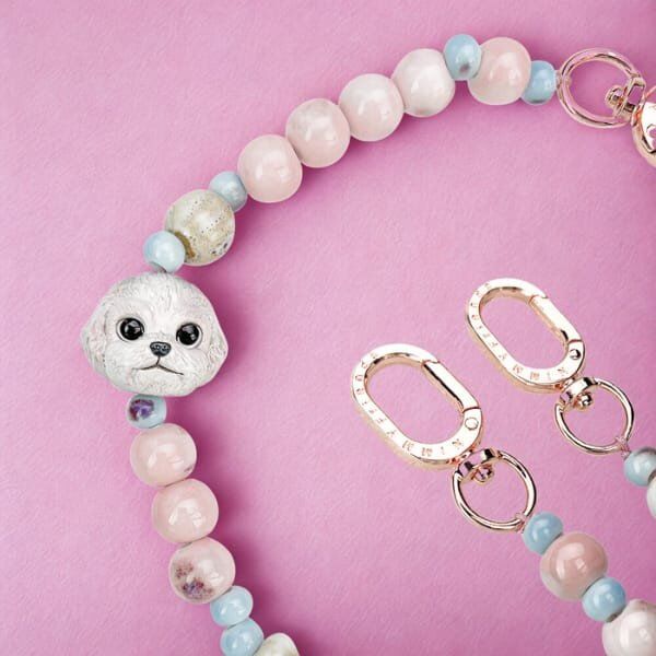 Bag charm handstrap Nimmy New Big Eye Cute Pets 2.0 pink