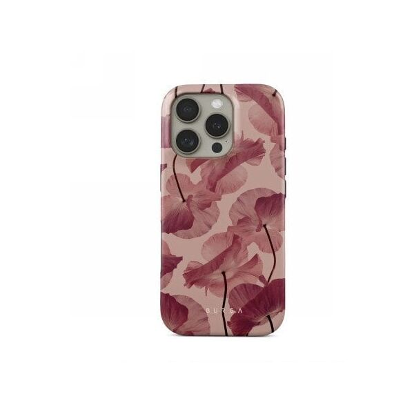 Etui Burga Tough MagSafe do iPhone 16 Pro różowo-bordowe