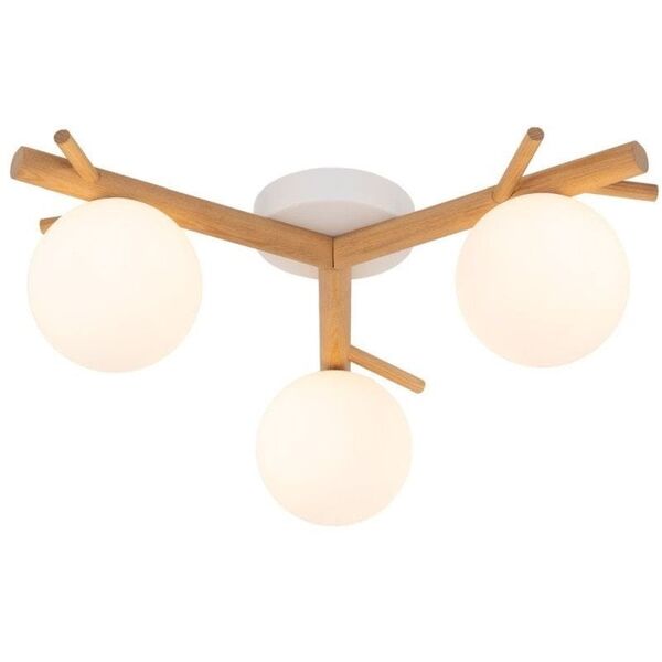 TK Lighting Sheron 5308 plafon lampa sufitowa 3x6W G9 biały/sosna