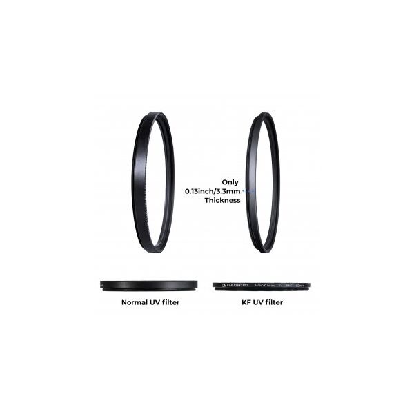 Filtr UV K&F Concept Nano-C HMC UV - 62 mm