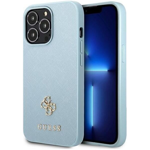 Guess Guess GUHCP13LPS4MB iPhone 13 Pro / 13 6,1" niebieski/blue hardcase Saffiano 4G Small Metal Logo NoSize
