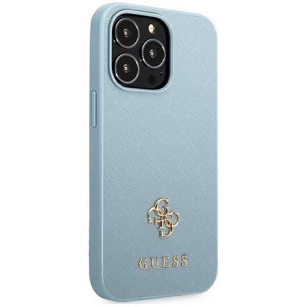 Guess Guess GUHCP13LPS4MB iPhone 13 Pro / 13 6,1" niebieski/blue hardcase Saffiano 4G Small Metal Logo NoSize