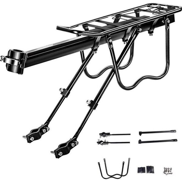 Aptel BAGAŻNIK rowerowy tylny 36x14cm aluminiowy czarny RW43