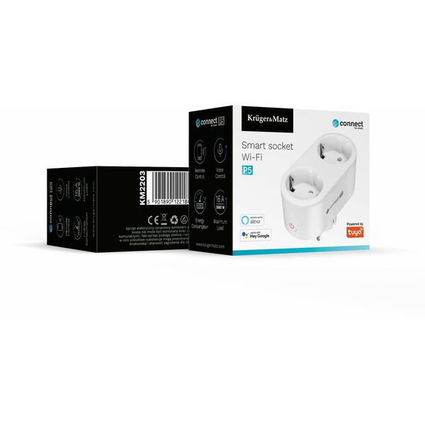 Gniazdo podwójne WiFi Kruger&amp|Matz Connect P5 Tuya