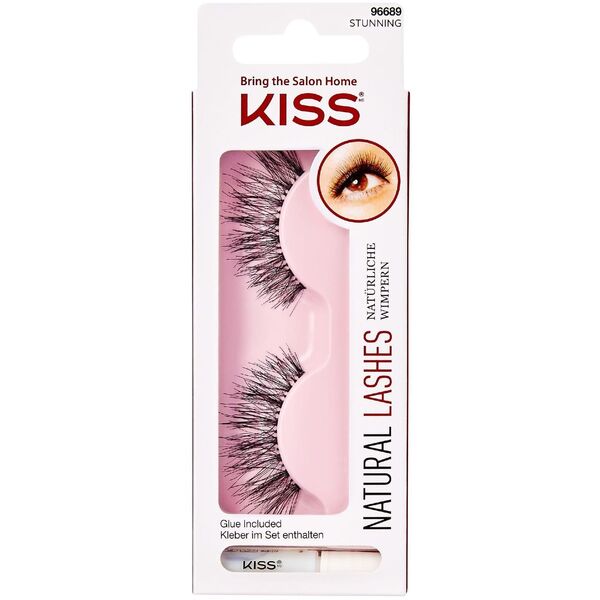 KISS Sztuczne Rzęsy Natural Lashes - Stunnig 1 para + klej 1g