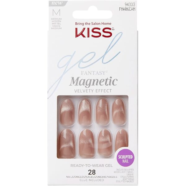 KISS Sztuczne Paznokcie Gel Fantasy Magnetic - Drama (rozmiar M) 1op.(28szt)