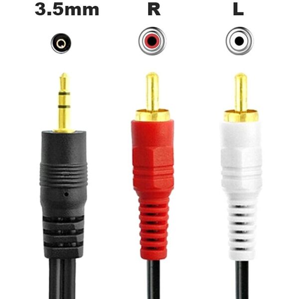 AK233A Kabel jack 3,5mm-2xrca cinch       1,25m