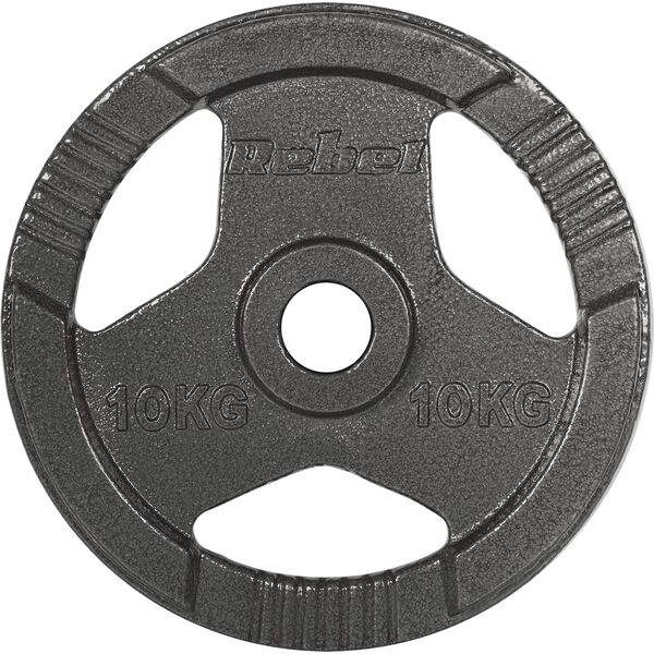 Obciążenie żeliwne olimpijskie zestaw 2x10kg, otwór 51mm, talerz z uchwytami, REBEL ACTIVE