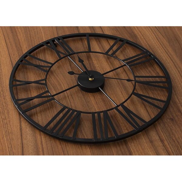 Deco4Home Zegar ścienny metalowy 47cm czarny Deco4Home