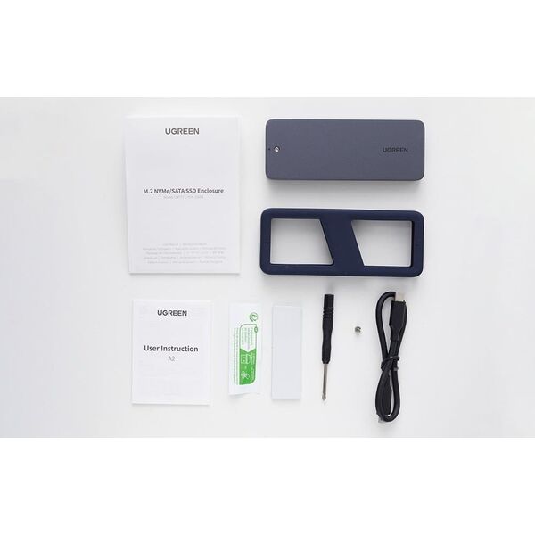 Obudowa dysku SSD UGREEN CM777, NVMe/SATA, 20Gbps, USB-C