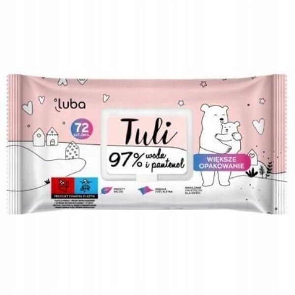 LUBA_Tuli nawilżane chusteczki dla dzieci z Wodą i Pantenolem 72szt