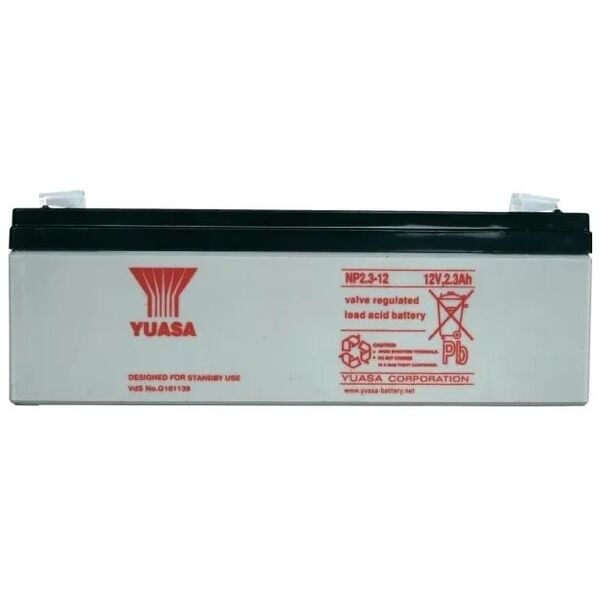 Enersys Yuasa 12V 2300mAh, Μολύβδου-Οξέος, 2300 mAh, Universel, 12 V, Sort, Hvid